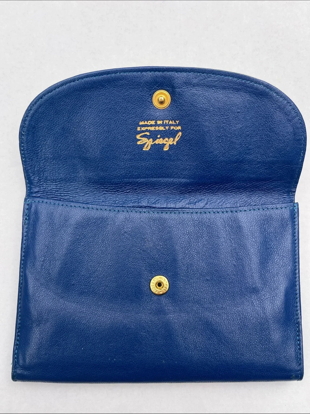 Vintage 80’s or 90’s Spiegel Italy Blue Wallet